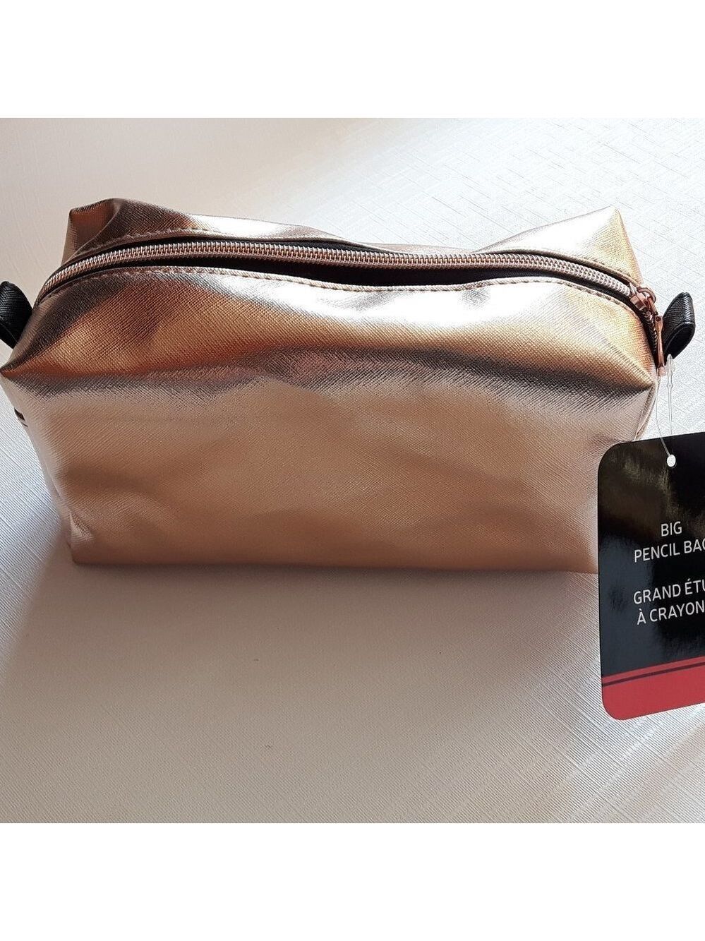 Rose Gold Pencil Bag Makeup pouch Purse Organizer